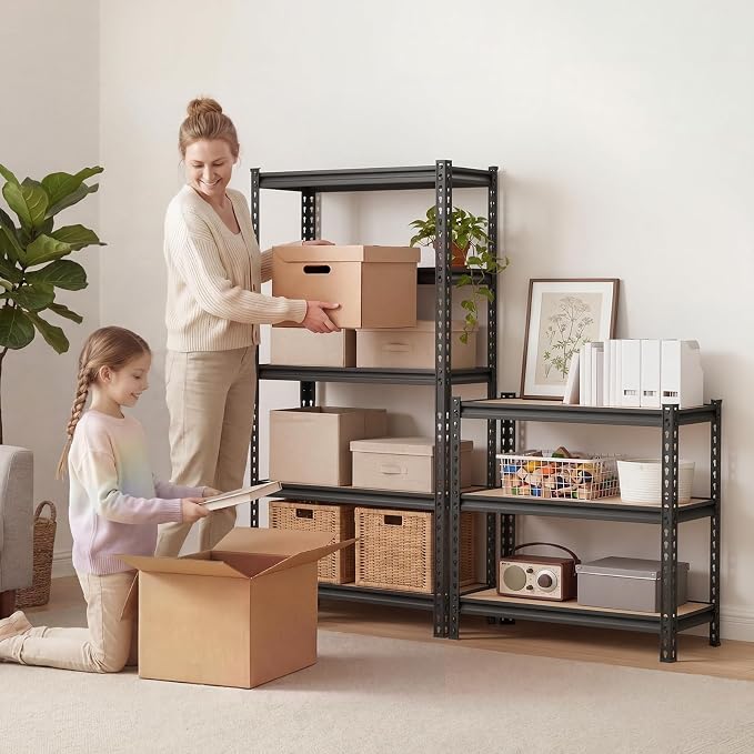 VEVOR Storage Shelves, 5-Tier Adjustable, 2000 lbs Capacity, Heavy Duty Garage - Image 2