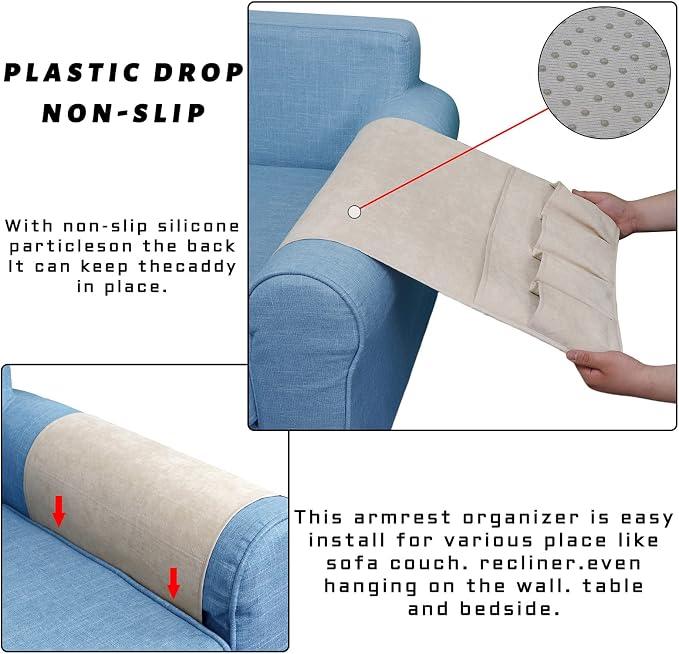 NB Sofa Armrest Organize remote holder bedside caddy organizer - Image 5