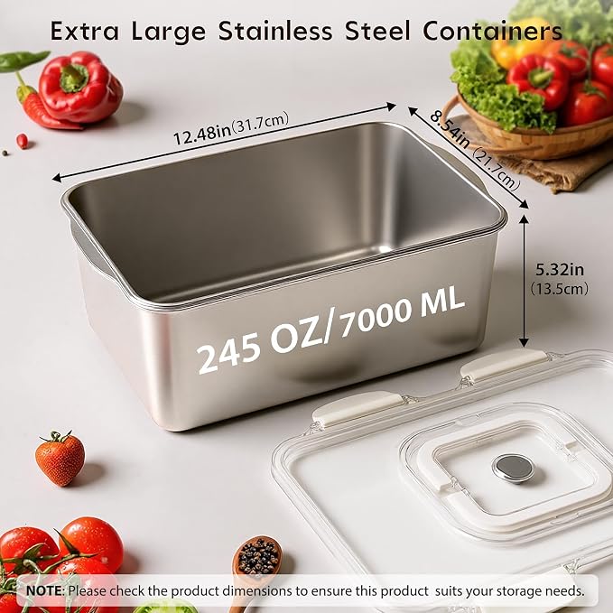 7000 ML / 245 oz /30 Cup Extra Large Food Containers - Image 2