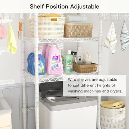 Ulif U8 Mini Laundry Room Storage Organizer, Over The Washer and Dryer Storage - Image 4