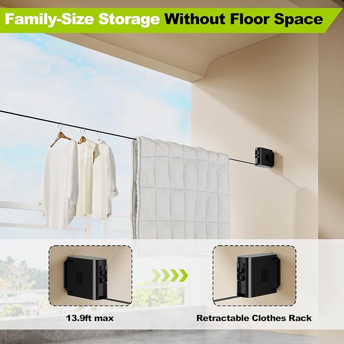 13.9 ft TPU Retractable Clothesline - Image 3