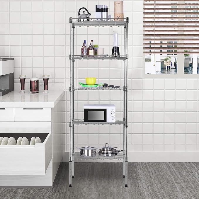 BestOffice Adjustable NSF-Certified Metal Shelf Wire Shelving Unit Storage - Image 2