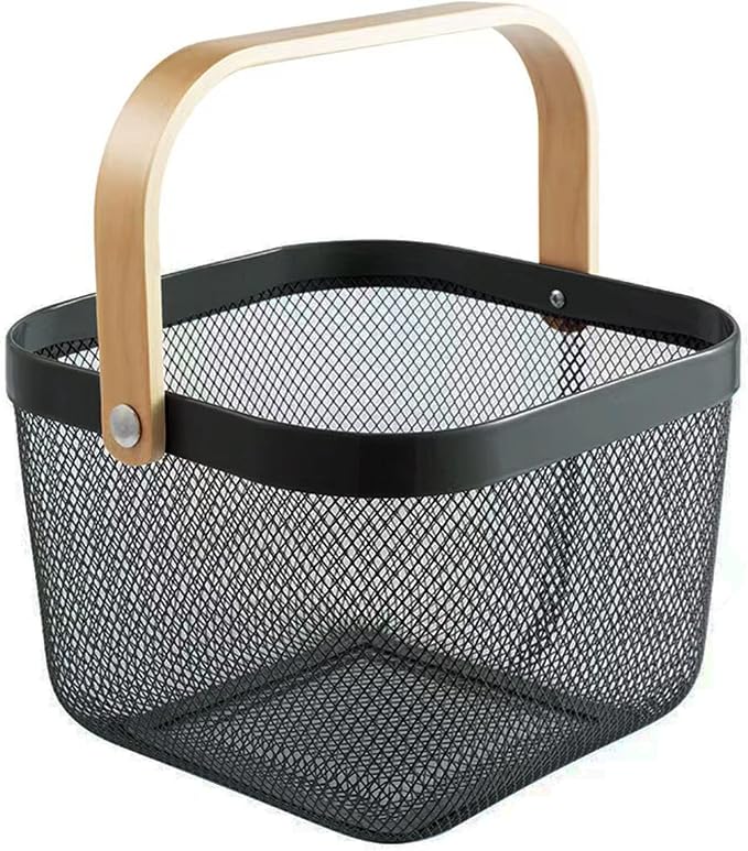 AJIODA Metal Mesh Steel Basket, Storage Organizer Basket Multi-functional by AJIODA