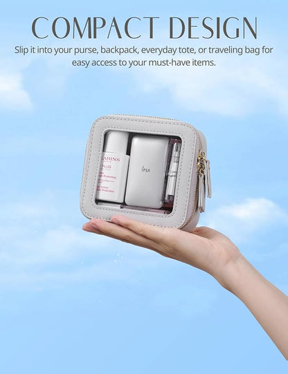 Popvibe Clear Makeup Bag Travel Cosmetic Case Transparent Toiletry Bag - Image 5
