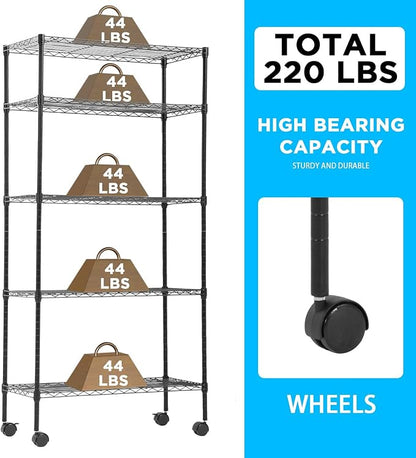 30" L×14" W×60" H Wire Shelving Unit Metal Shelf - Image 4