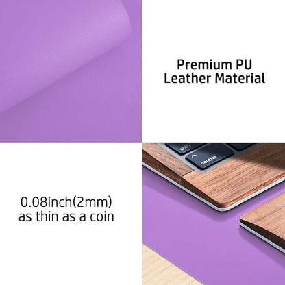 Aothia Leather Desk Pad Protector, Mouse Pad, Office Desk Mat, Non-Slip PU - Image 7
