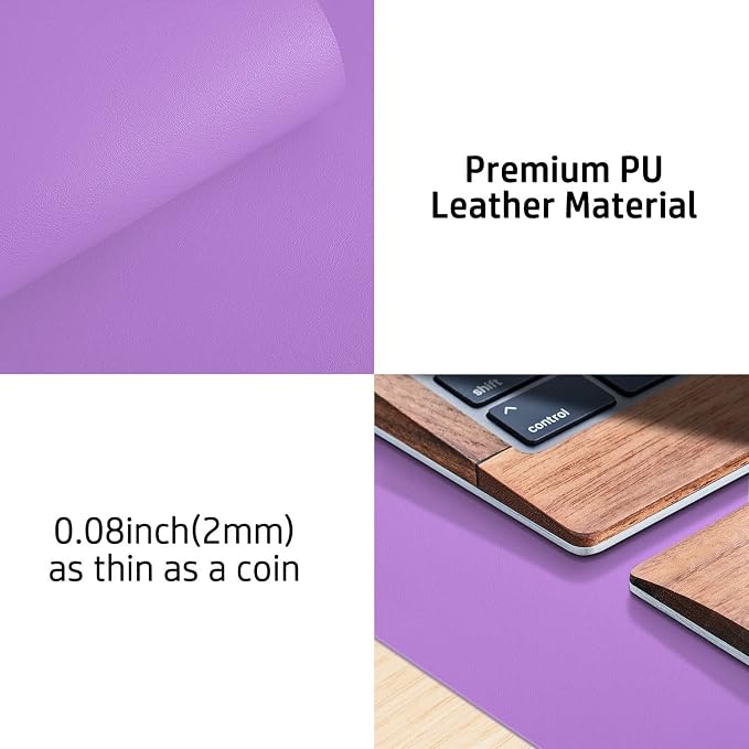 Aothia Leather Desk Pad Protector, Office Desk Mat, Large Mouse Pad, Non-Slip - Image 8