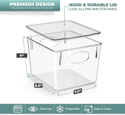 Sorbus Medium Plastic Storage Bins - Image 2