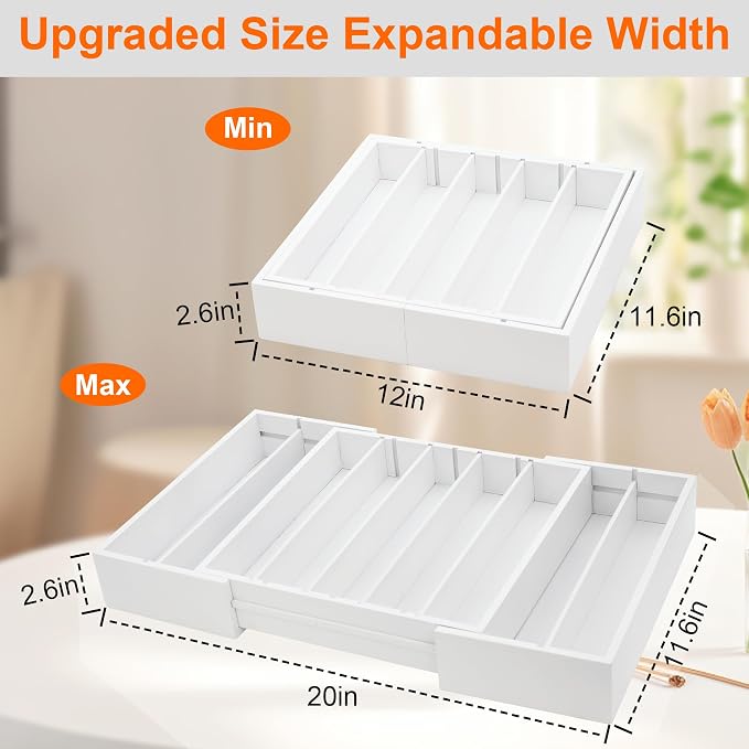 MinBoo Bamboo Drawer Organizer - Image 3
