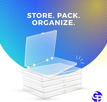 4-Pack Clear Hinged Plastic Containers, Keepsake Storage Boxes, Made in USA - Image 3
