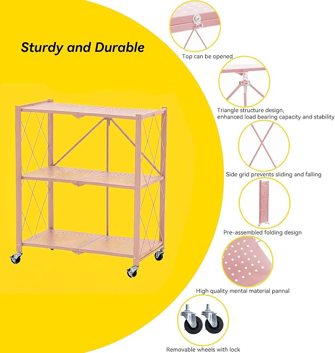 BRIAN & DANY 3-Tier Foldable Storage Shelves - Image 5