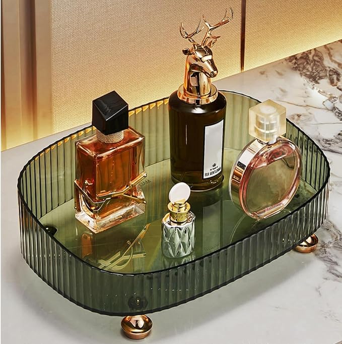 CESTATIVO Makeup Perfume Organizer, Bathroom Vanity Tray, Decorative Dresser by CESTATIVO