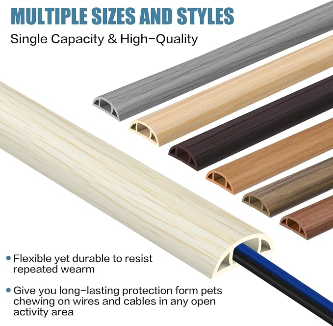 Floor Cord Covers for Wires 3.3FT Cable Hider Wire Cover Self Adhesive Cord - Image 6