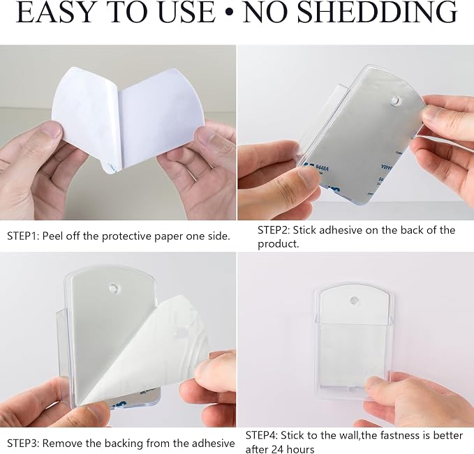 2 Pcs Remote Control Holder Wall Mount, TV Controller Holder, Self Adhesive - Image 5