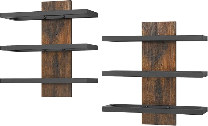 Hoctieon 3-Tier Wall Mount Wine Rack Set, Wall Mounted Wine Bottle Racks - Image 9