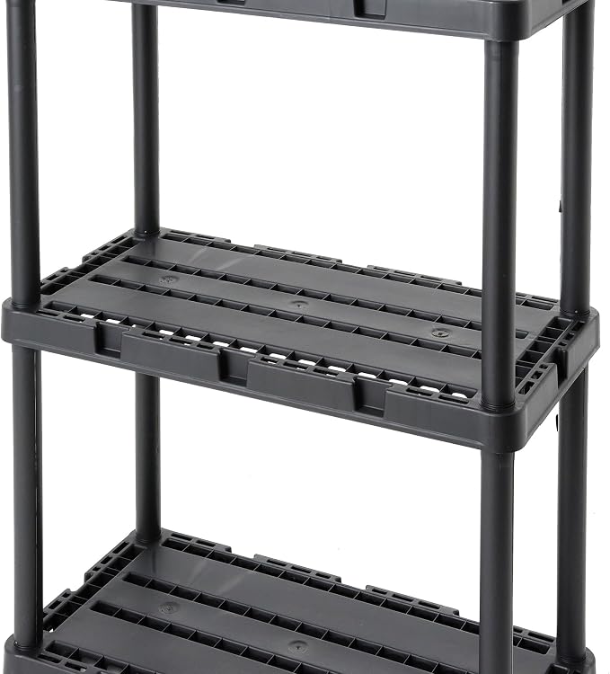 Gracious Living 3 Shelf Knect-A-Shelf Solid Light Duty Storage Unit 3-Shelf - Image 9