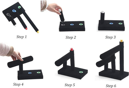 Wuligirl 3 Tier Bracelet Holder T-Bar Jewelry Stand Velvet Jewelry Holder - Image 5