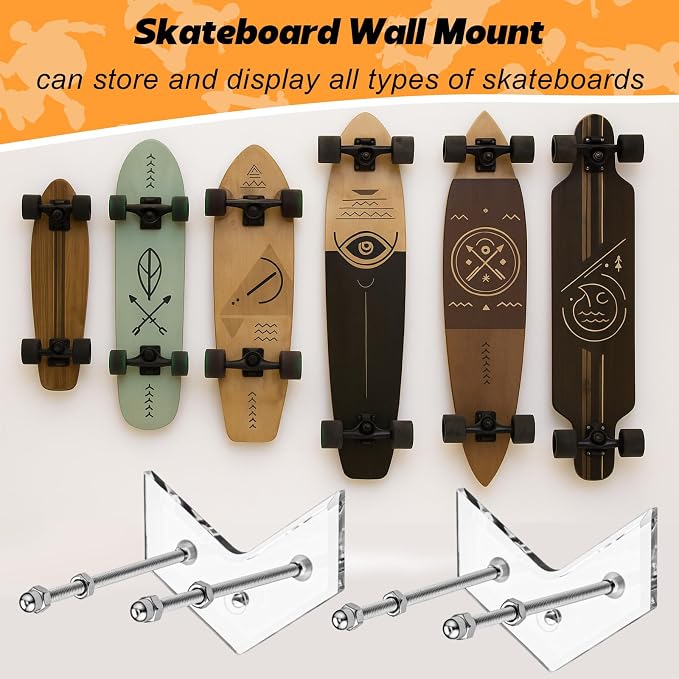 6 Packs Skateboard Wall Mount - Image 6