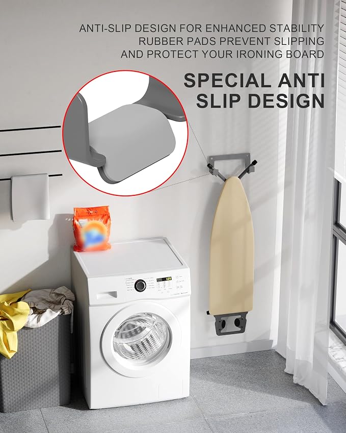 Ironing Board Hanger Wall Mount Stainless Steel, Y T Leg Ironing Board Holder - Image 3
