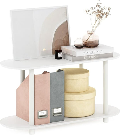 Furinno Turn-N-Tube Display Shelf, 4-Tier Oval Book Shelf, Storage Shelves - Image 3