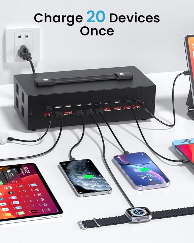 200W USB~c Charging Station, 20 Port USB Charger Block, Fast Charging Station - Image 2