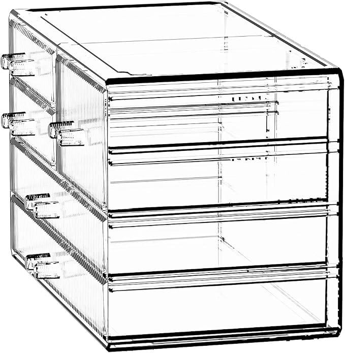 ZHIAI Stackable Storage Drawers, Acrylic Bathroom Counter Organizer Clear - Image 2