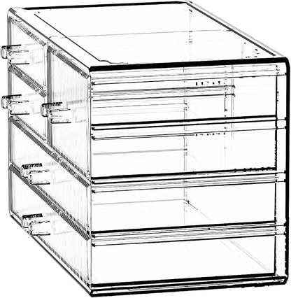 ZHIAI Stackable Storage Drawers, Acrylic Bathroom Counter Organizer Clear - Image 2