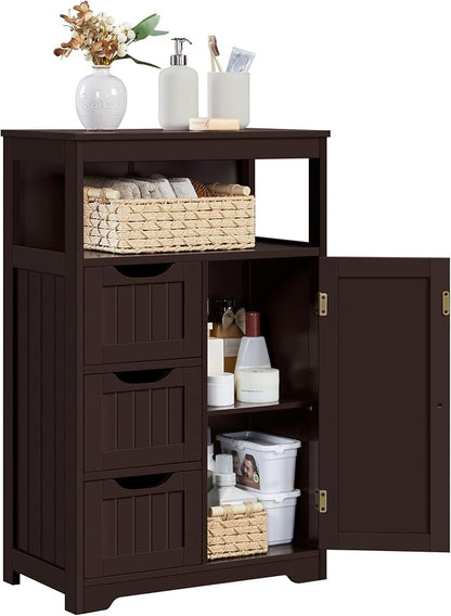 Yaheetech Freestanding Bathroom Storage Cabinet by Unknown