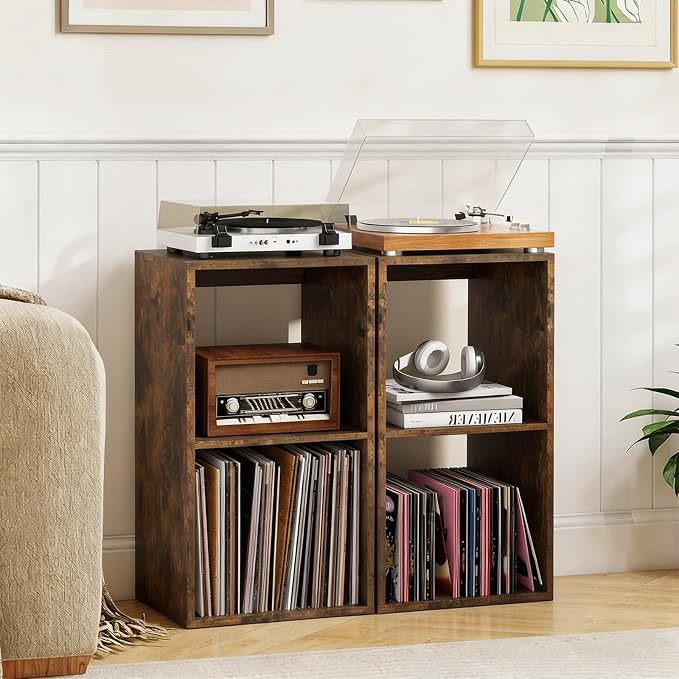 POWERSTONE 2 Cube Storage Organizer, 2 Tier Cubby Bookshelf Freestanding - Image 8