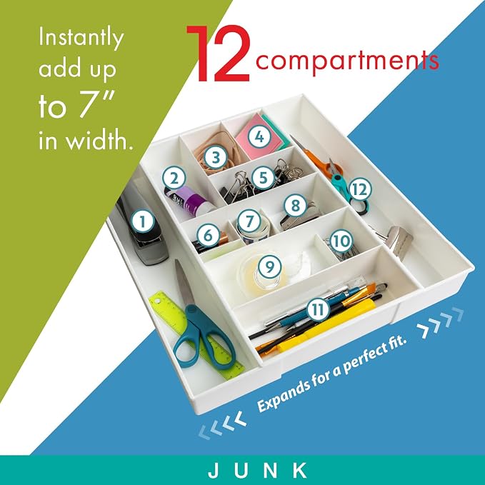 Dial Industries Expandable Junk Drawer Desk Organizer Storage Tray - Image 4