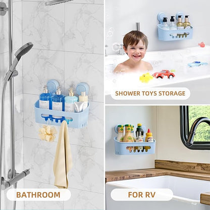 LEVERLOC Shower Caddy Suction Cup, Shower Organizer Removable Bathroom Shelf - Image 5