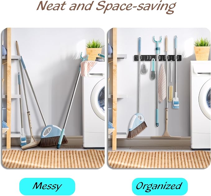Mop and Broom Holder Wall Mount - Image 3