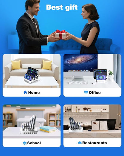 MSTJRY Charging Station for Multiple Devices : 6 Port USB Charger Stations - Image 7