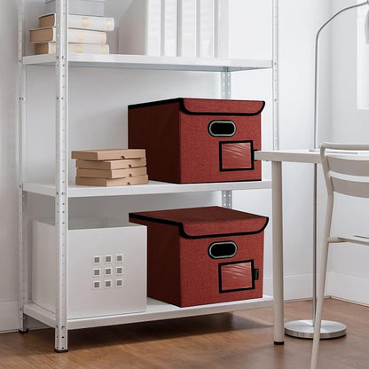 BALEINE Modern Red File Storage Box - Image 9