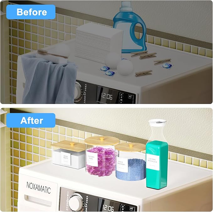 3+1 Pack Laundry Pods Containers & Dryer Sheet Holder & Laundry Detergent - Image 3