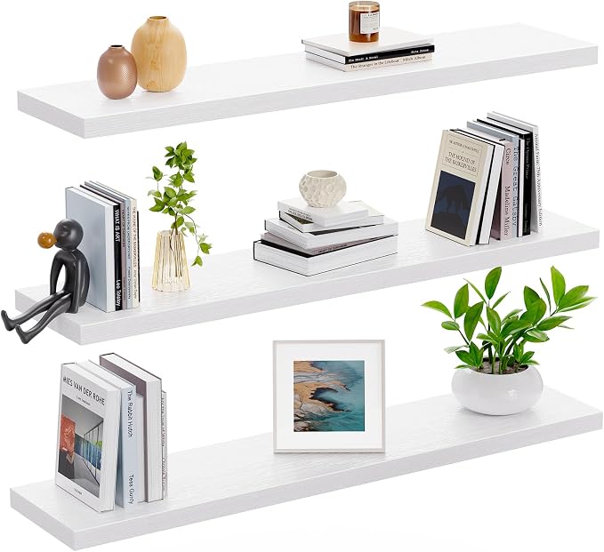 AMADA HOMEFURNISHING 23.6" L Floating Shelves, Wall Shelves Set of 3 - Image 9