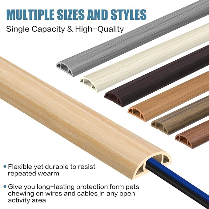 Floor Cord Covers for Wires 10FT Cable Hider Wire Cover Self Adhesive Cord - Image 6
