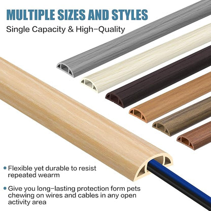 Floor Cord Covers for Wires 10FT Cable Hider Wire Cover Self Adhesive Cord - Image 6