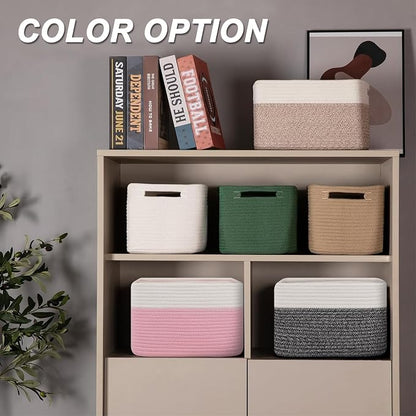 4 Pack Storage Baskets for Organizing, Woven Baskets for Shelves - Image 4