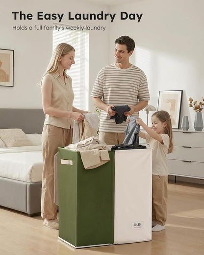 SOLEDI Large Double Laundry Hamper - Image 4