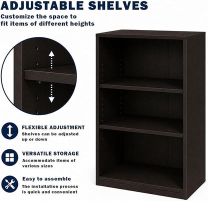 CTESNE【2026 Adjustable Shelves 3-Tier Bookcase, 71 inches, Wooden Open Display - Image 5