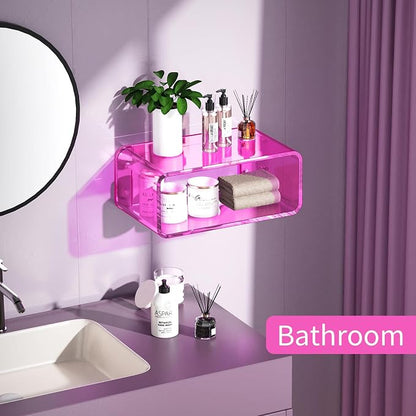 Acrylic Floating Nightstand, Bedside Table, Nightstand Shelf Wall Mounted - Image 7