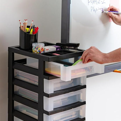 IRIS USA Plastic Drawer Storage Organizer Rolling Cart, - Image 7