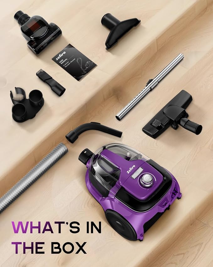 Zefiro Canister Vacuum Cleaner, Bagless Canister Vacuum - Image 8