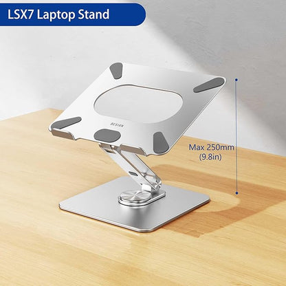 BESIGN LSX7 Laptop Stand with 360 Rotating Base, Ergonomic Adjustable Notebook - Image 5