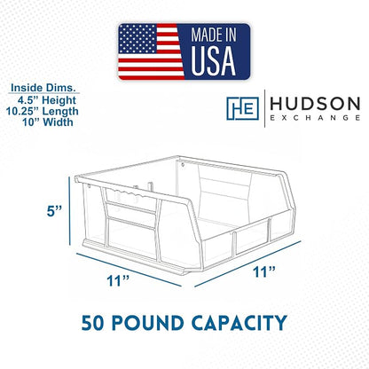 HE HUDSON EXCHANGE 11" x 11" x 5" Plastic Stackable Storage Bin - Image 4