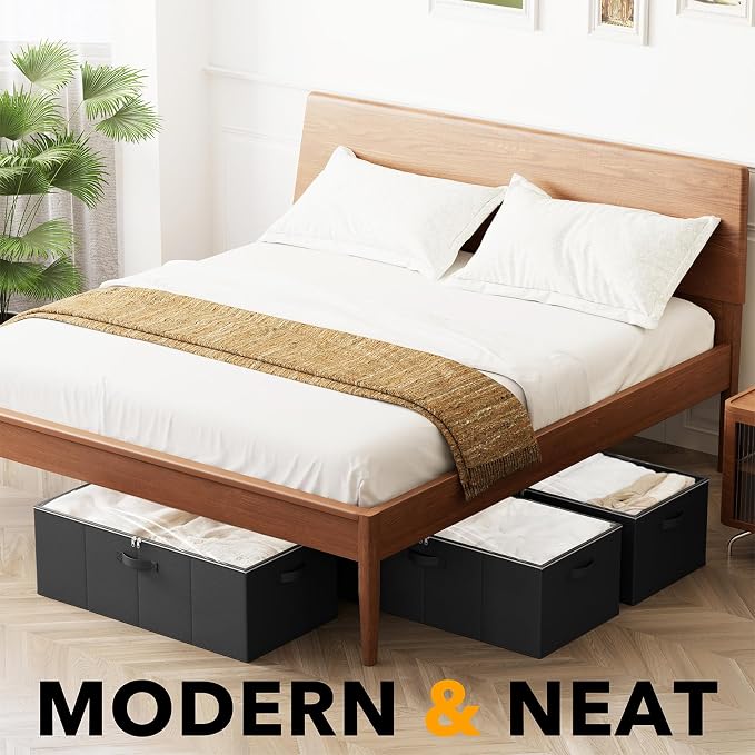 SpaceAid 3 Pack 10" High Under Bed Storage Containers, Large Underbed Storage - Image 5