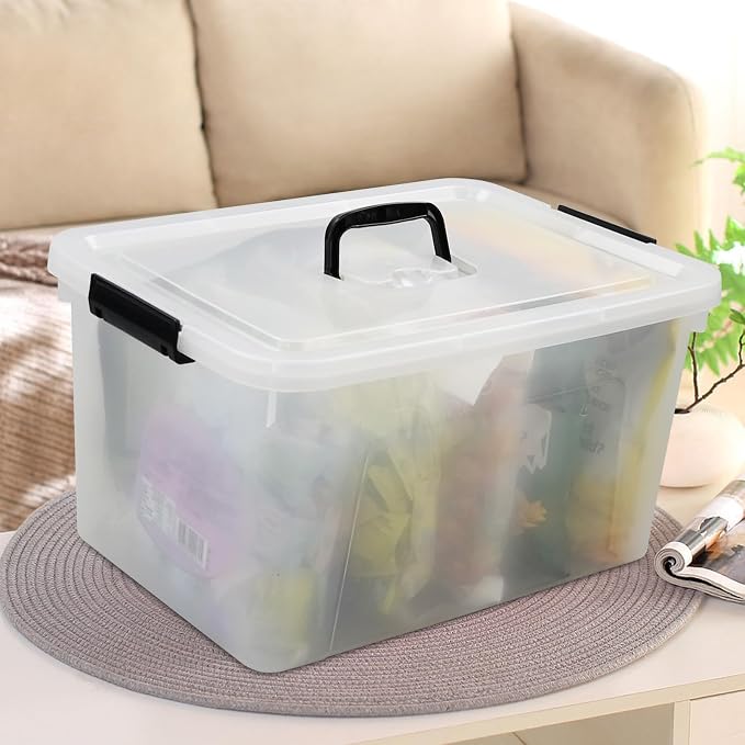 4-Pack 17.5 Quart Clear Storage Box, Plastic Storage Bins - Image 8