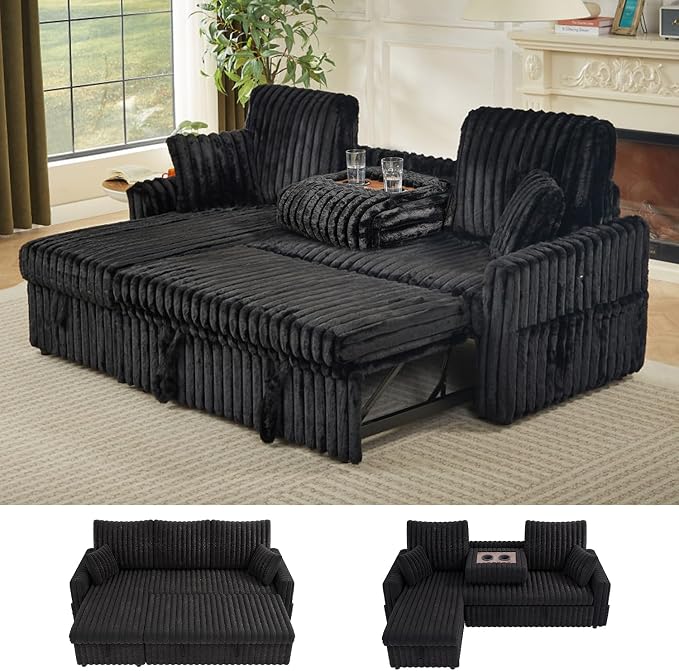 KCGKCG Sleeper Sofa Bed, 81” Pull Out Couch Bed by KCGKCG