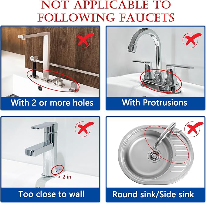 Meiliweser Silicone Faucet Mat for Kitchen Sink – Gen 3 10° Slope Splash Guard - Image 7